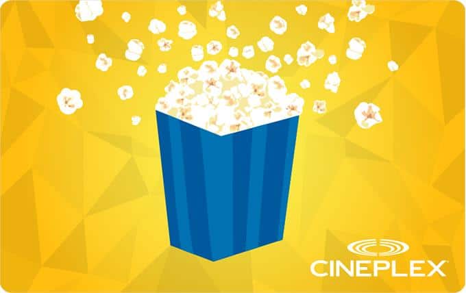 Contest Prize Cineplex Gift Card