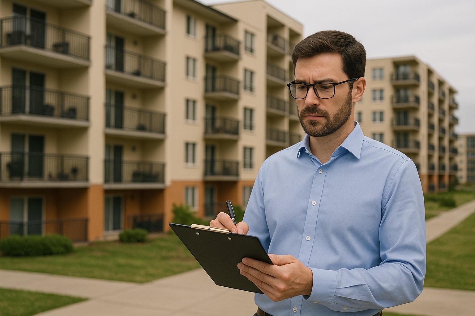 Property Manager Checking Off His Winter Maintenance List