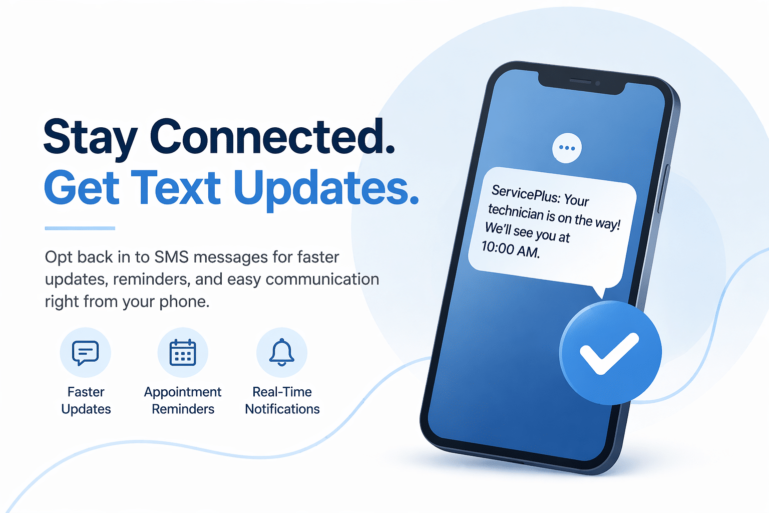 stay connected by sms messaging