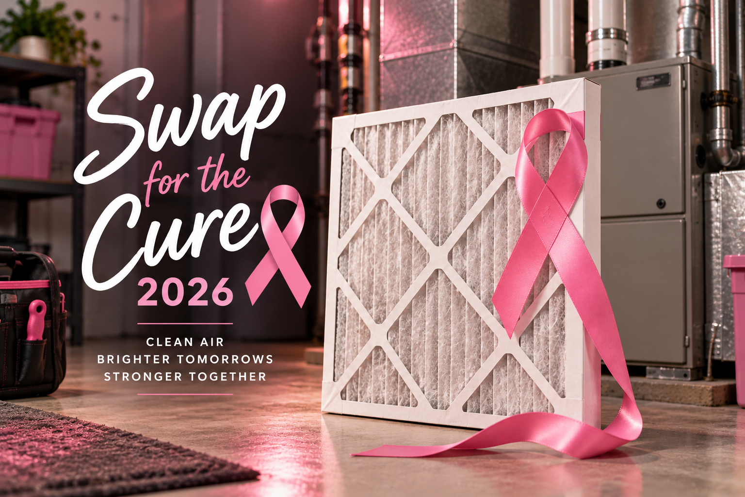 Swap for the cure 2026. Filter box in front of a furnace. 